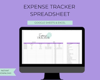 Foglio di lavoro Excel per monitoraggio spese / Monitoraggio spese Excel / Strumento finanziario / Monitoraggio transazioni Excel / Monitoraggio spese