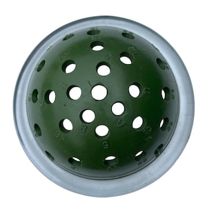 Vintage Wreaton Blumen Frosch: Mid-Century Green Dome Glas Halter