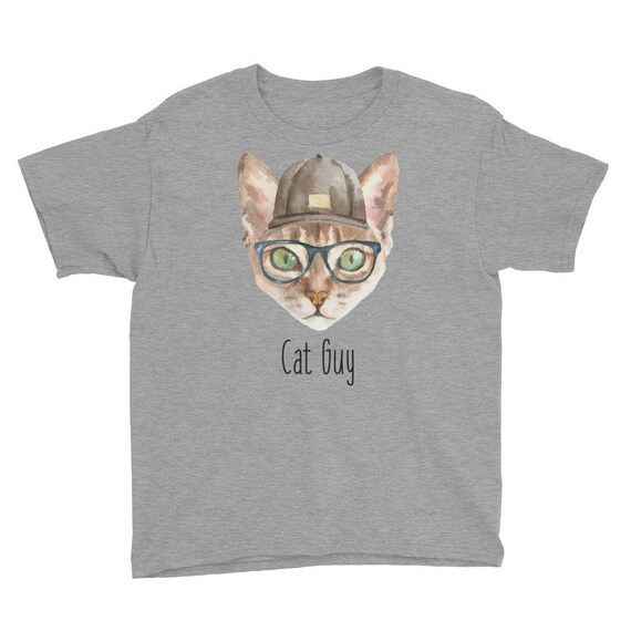 Cat Shirt for Boys Cat Guy Short Sleeve Boys Cat Shirt Etsy Canada
