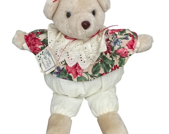 matilda jane holiday bear dress Matilda Jane Brave Bear Plush With Christmas Floral Dress Stuffed Animal  Toy