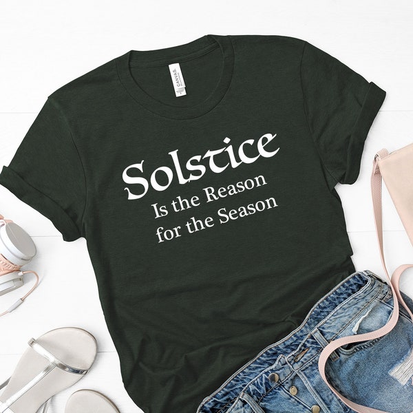 Solstice is the Reason for the Season Short-Sleeve Unisex Anti Christmas T-Shirt Pagan Freethinker Atheist Witch