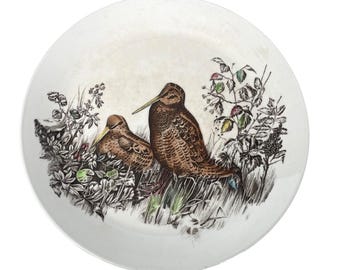 ヴィンテージ フランクリン磁器リモージュ皿：世界の狩猟鳥、ヤマシギ