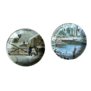 Vintage Mini Plates Exclusively Made 4 Henry & Bush New Orleans Landscape Scenes