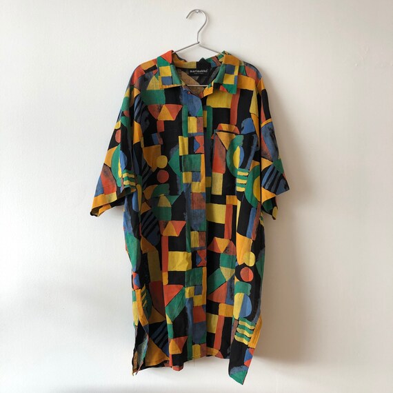 80s Marimekko shirt dress one size