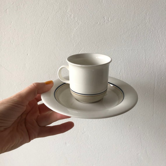 70s Arabia Seita Arctica Coffee Cup And Saucer Etsy