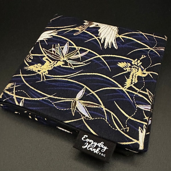 Japanese Swan Handkerchief, 9" Cotton EDC Hank