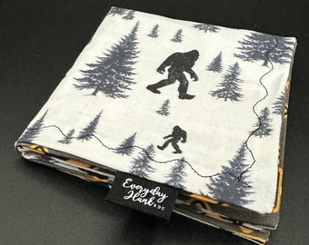 Sasquatch, EDC, handkerchief, hankie, EDC Hank, hanks,edc gear,handmade,EDC hank,everyday carry