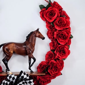 Kentucky Derby Rose Wreath With Thoroughbred, 