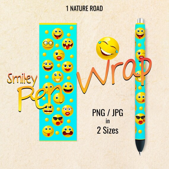 Smileys Pen Wrap Printable Digital Download Designs for - Etsy