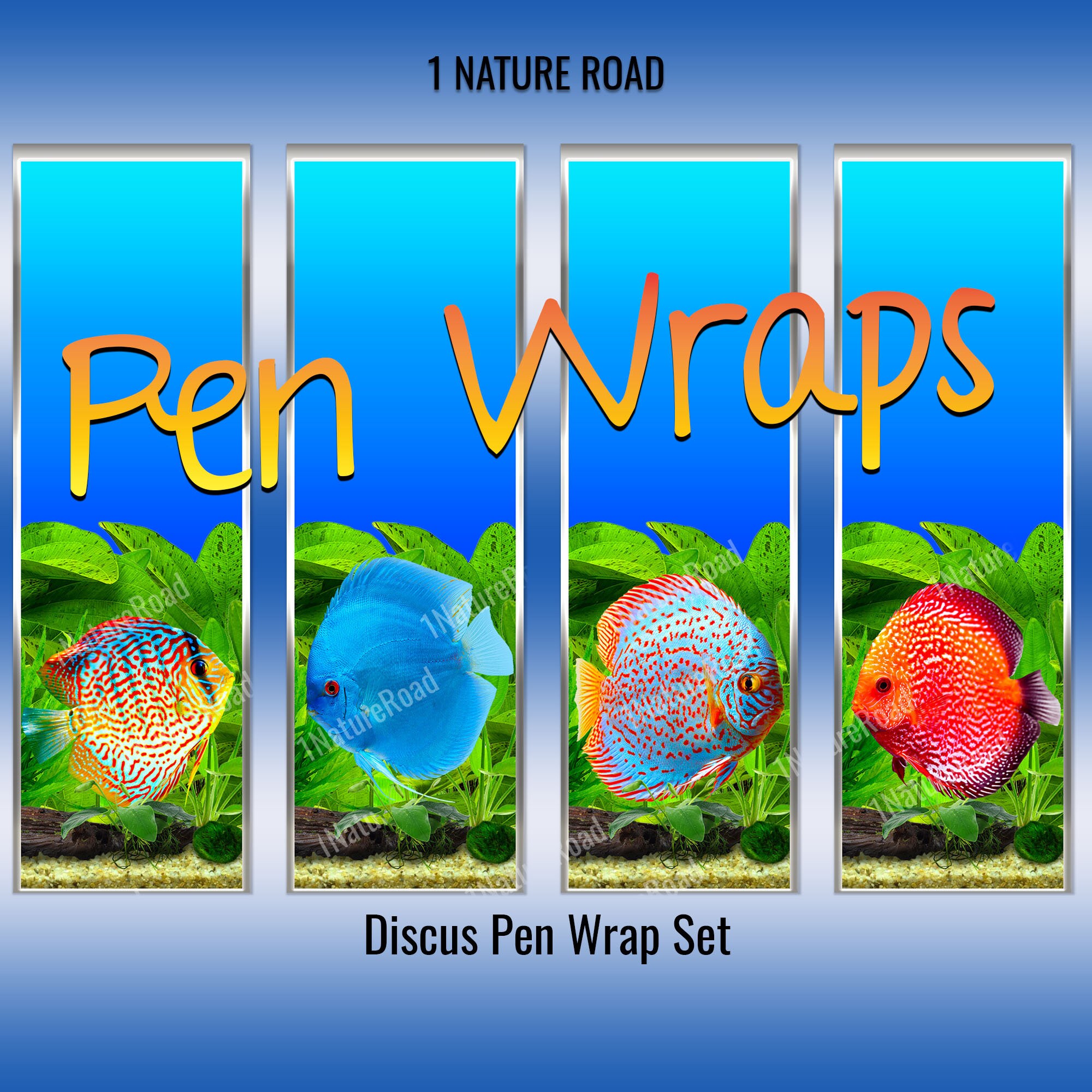 Discus Fish Pen Wrap Designs Aquarium Fish Wraps Clear Cast - Etsy