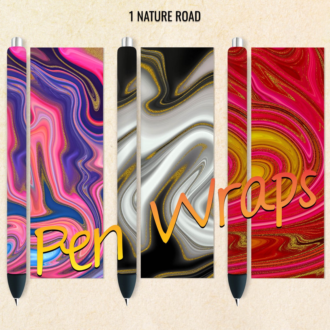 agate marble pen wrap bundle inkjoy wraps printable