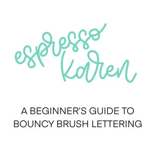 Bouncy Brush Lettering | Beginner Hand Lettering Practice Sheets | Worksheet | Small to Medium Pen | Lowercase Letters | Faux Calligraphy
