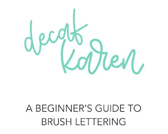 Beginner Brush Lettering | Hand Lettering Practice Sheets | Worksheet | Small to Medium Pen | Lowercase Letters | Learn Calligraphy