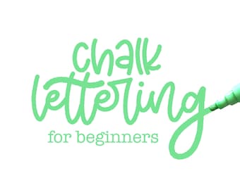 Chalk Lettering | Chalkboard Art | Beginner Faux Calligraphy | Lettering Worksheet | Lowercase Letters | Learn Calligraphy | Chalk Markers