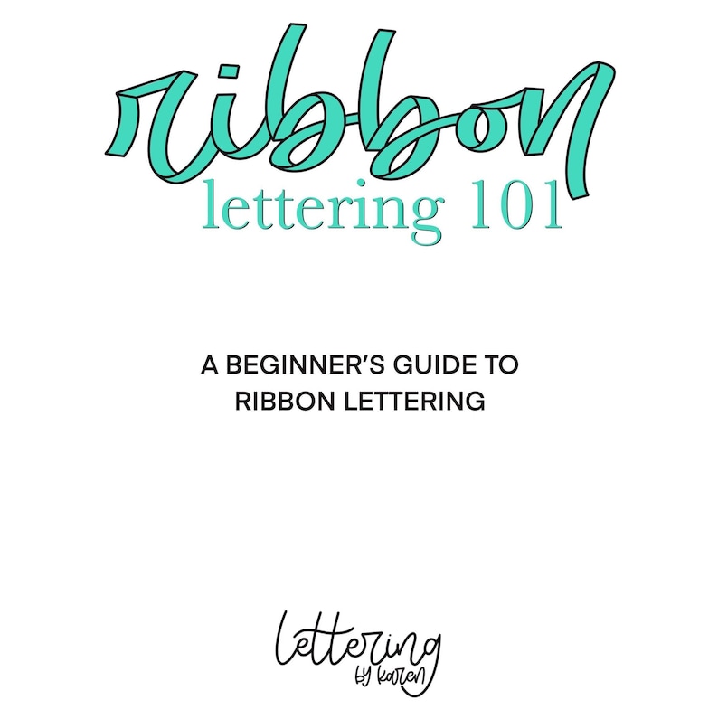 Continous Ribbon Lettering Beginner Ribbon Lettering | Hand Lettering Practice Sheets | Worksheet ...
