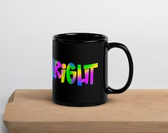 Taza negra brillante ALRIGHT