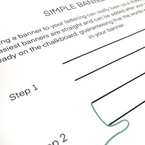 May include: A simple banner making guide with instructions on how to create a banner. The guide includes a step-by-step process with illustrations.