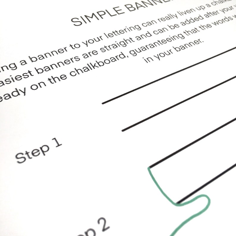 May include: A simple banner making guide with instructions on how to create a banner. The guide includes a step-by-step process with illustrations.