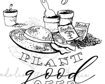 Plant Good Seed Bible journaling Printable | Faith Illustrated | Cardmaking | Scrapbooking | Scripture | Prayer | Coloring | Homeschool