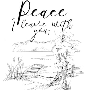 Peace I Leave You Printable | Bible Journal Template (digital Download