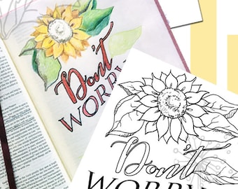 Bible Journaling Printables | Philippians 4:6a, Traceable Scripture (JPEG)