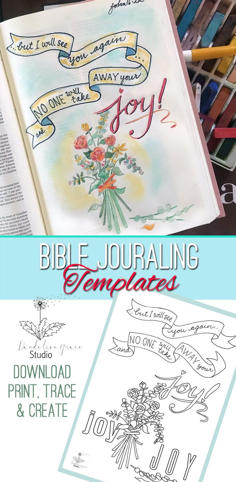 Bible Journaling Templates | Printable | Christian | Coloring ...