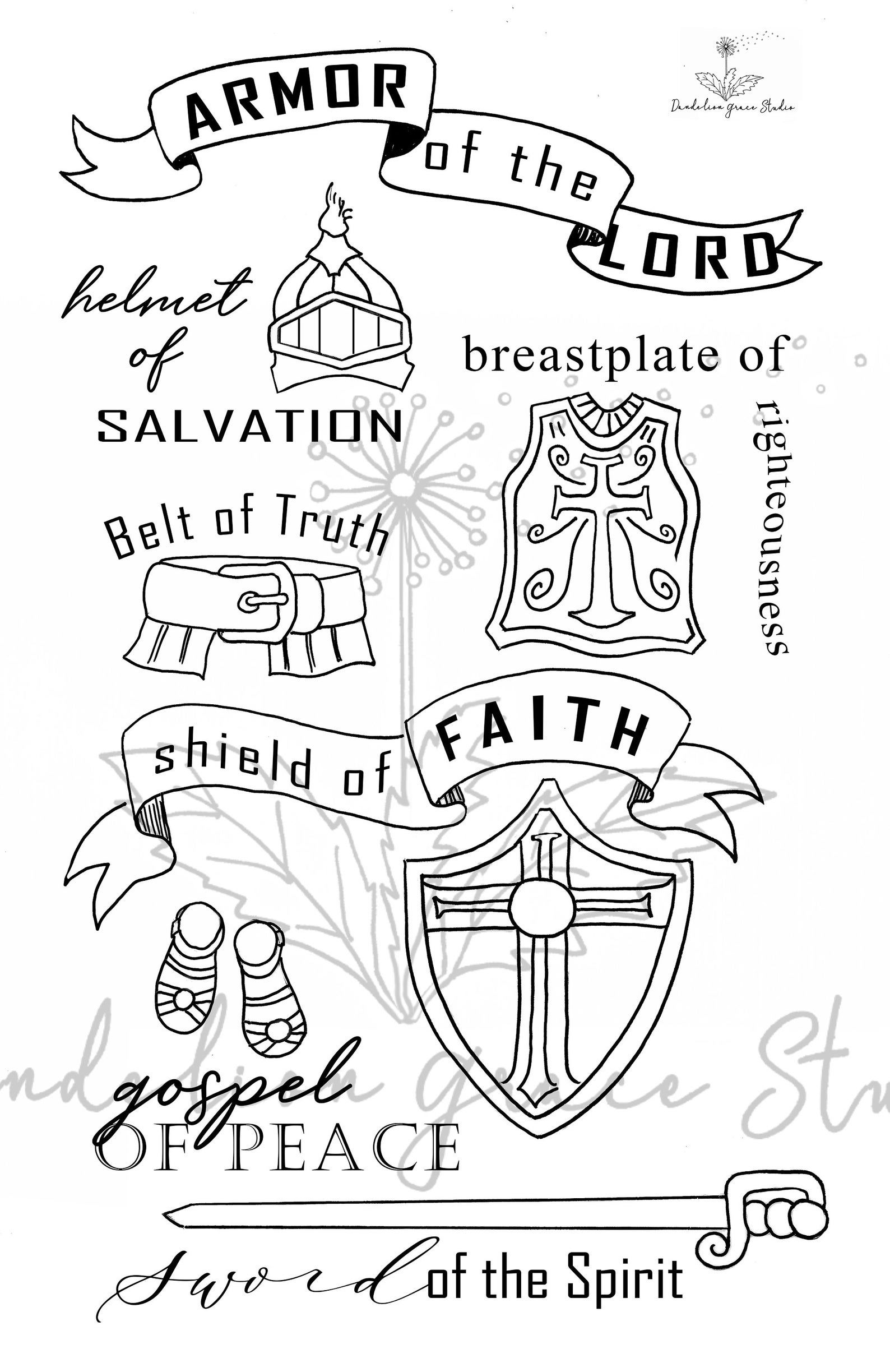 Armor of the Lord Bible Journaling Prayer, Faith Journals Printable ...
