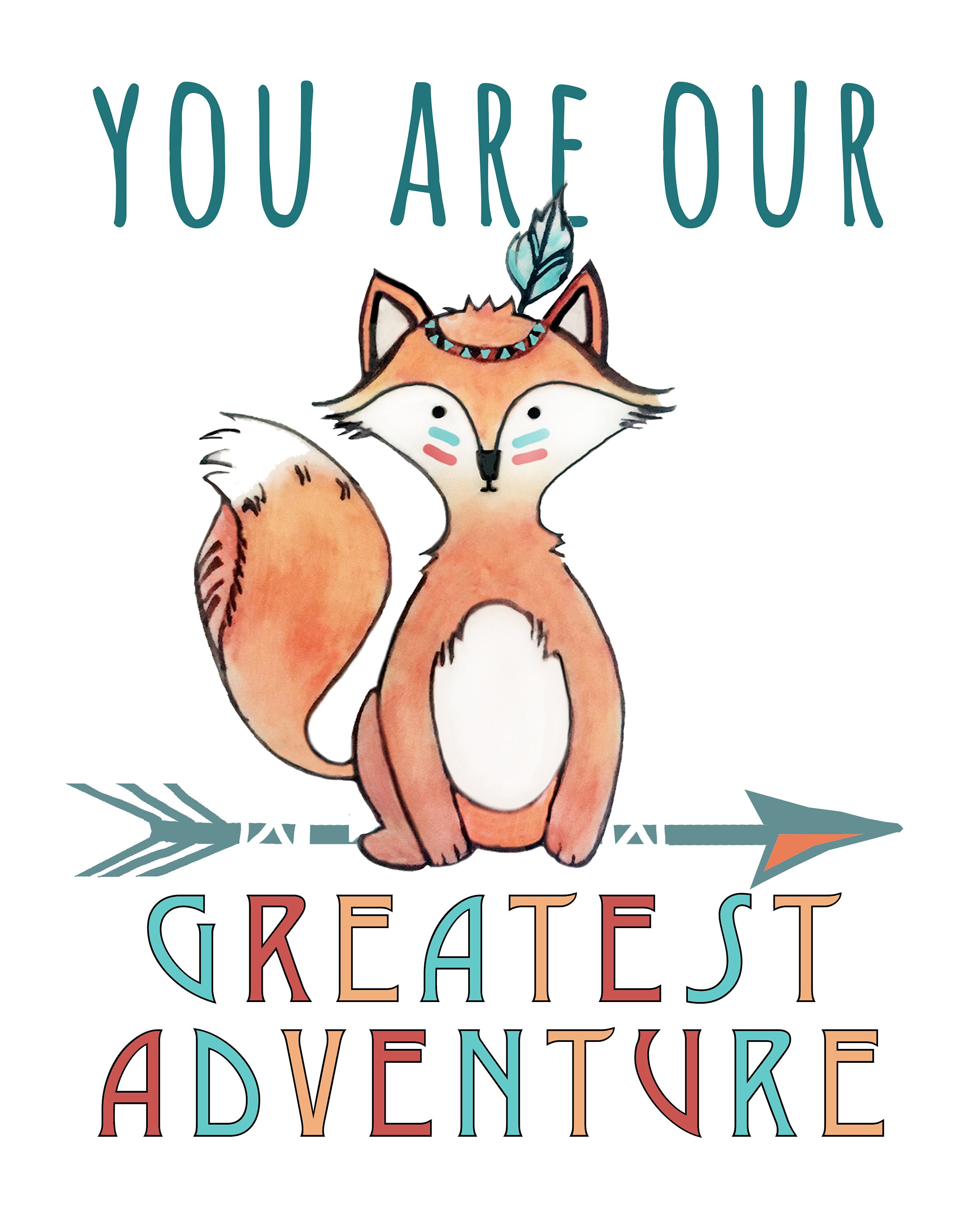 Woodland Fox Nursery Art Printable Instant Download Etsy