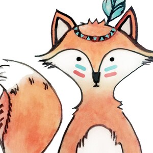 Woodland Fox Nursery Art Printable | Instant Download | Handmade | 11 X ...