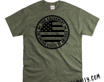 Size Matters 2A T-Shirt Defend 2nd Amendment Pro Guns Weapons Mens Tee Shirt