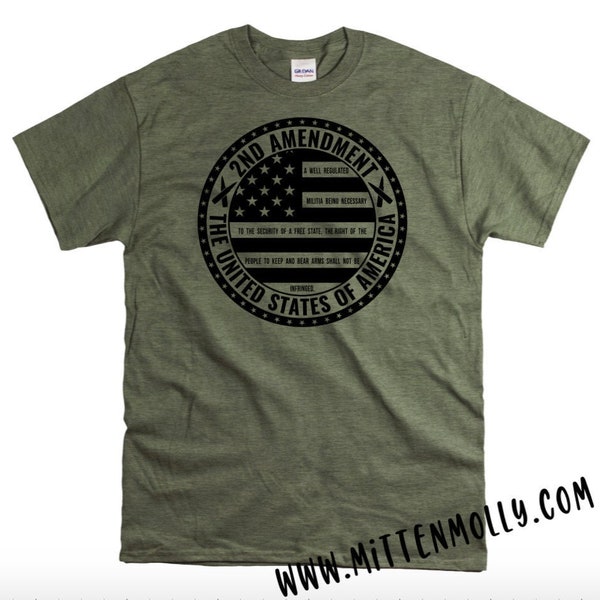 2nd Amendment Flag T-Shirt, Men's Second Amendment Shirt, Pro Gun Shirt, Gun Rights, Guns, Mens Gun Shirt, Shirt For Him, Gift For Him
