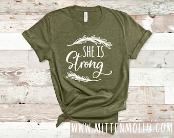 She is Strong T-Shirt, Girl Boss, Boss Babe, Mom Boss, Mom Shirt, Girl Boss Shirt, Boss Babe Shirt, Mom Life, Strength, Strong Mom, Strong