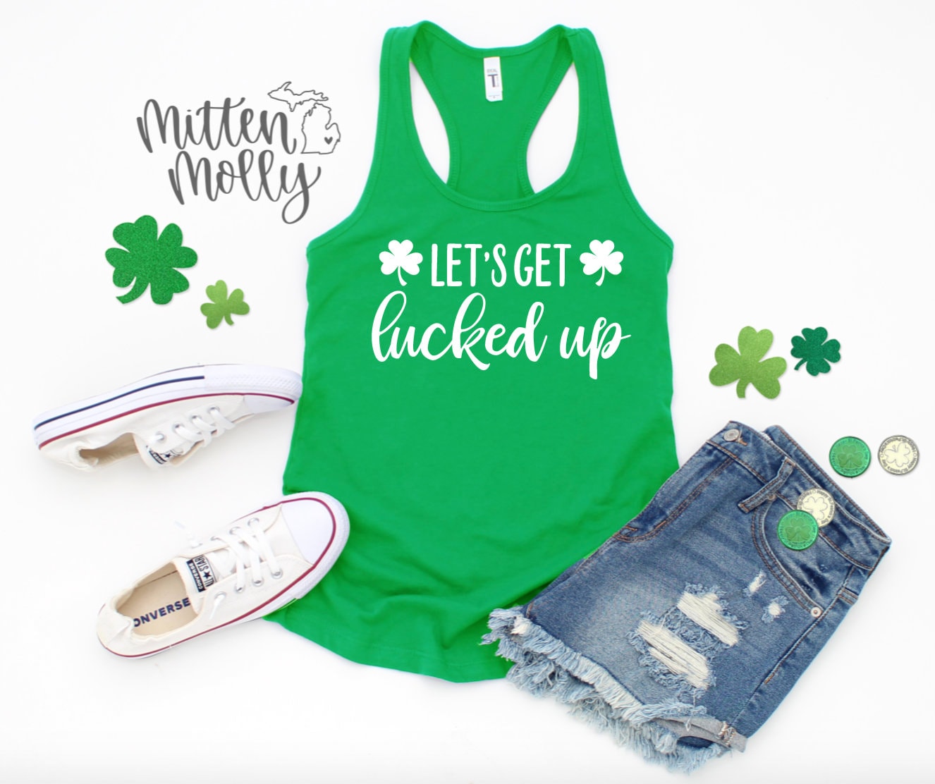 Discover Let's Get Lucked Up Racerback Tank, St Patrick's Day Tank
