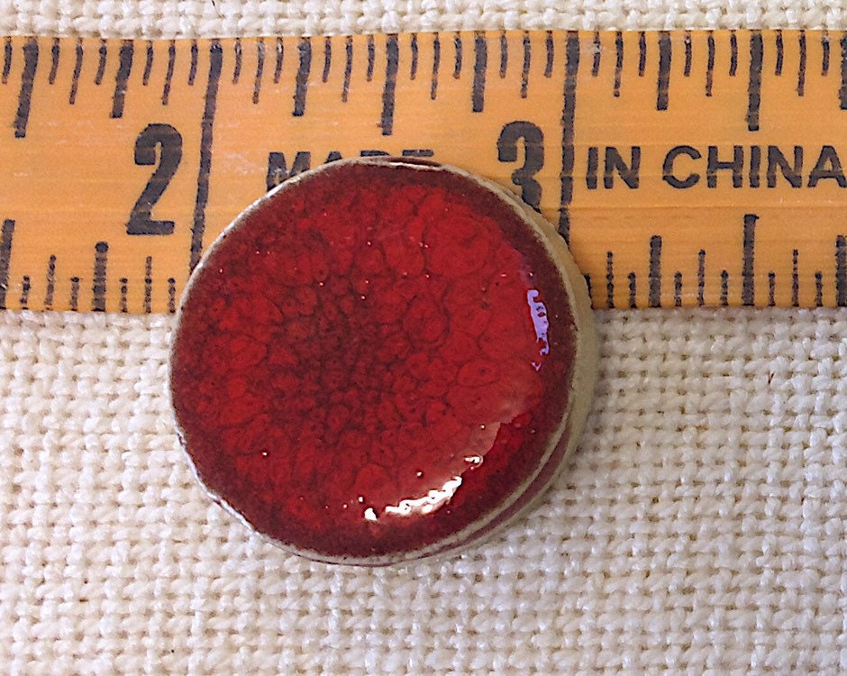 Deep Red Ceramic Circles for Mosaic 20 Pieces - Etsy