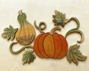 Pumpkin and Squad Ceramic Tiles  Set for Mosaic and Wall Decor