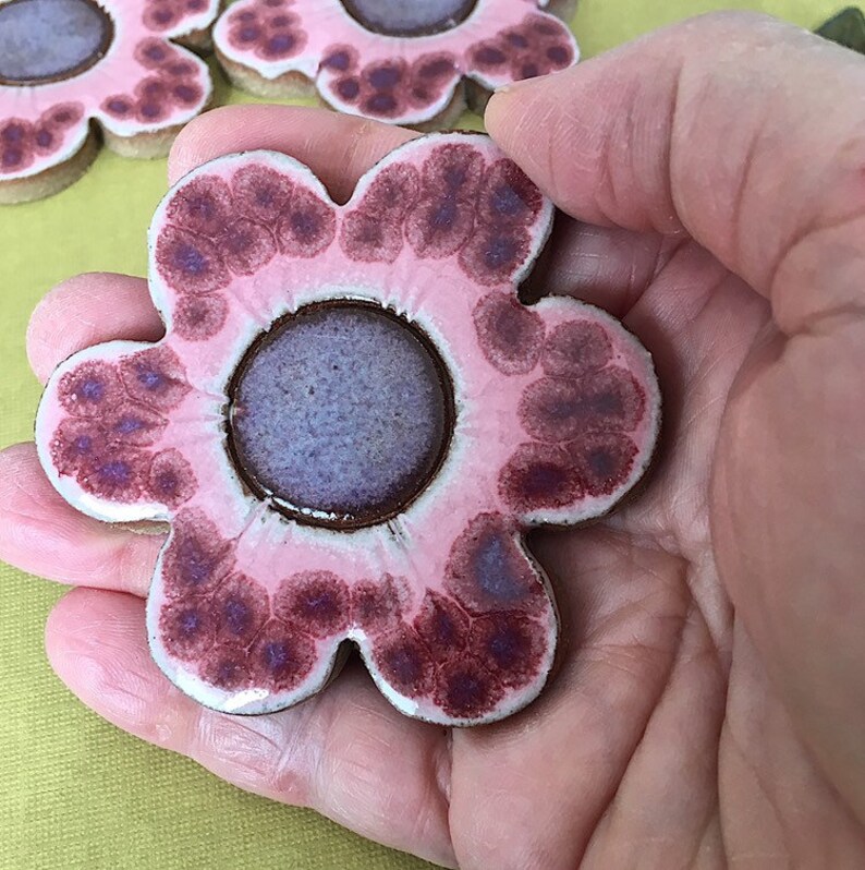 Colorful Ceramic Flowers Set for Mosaic and wall decoration Etsy