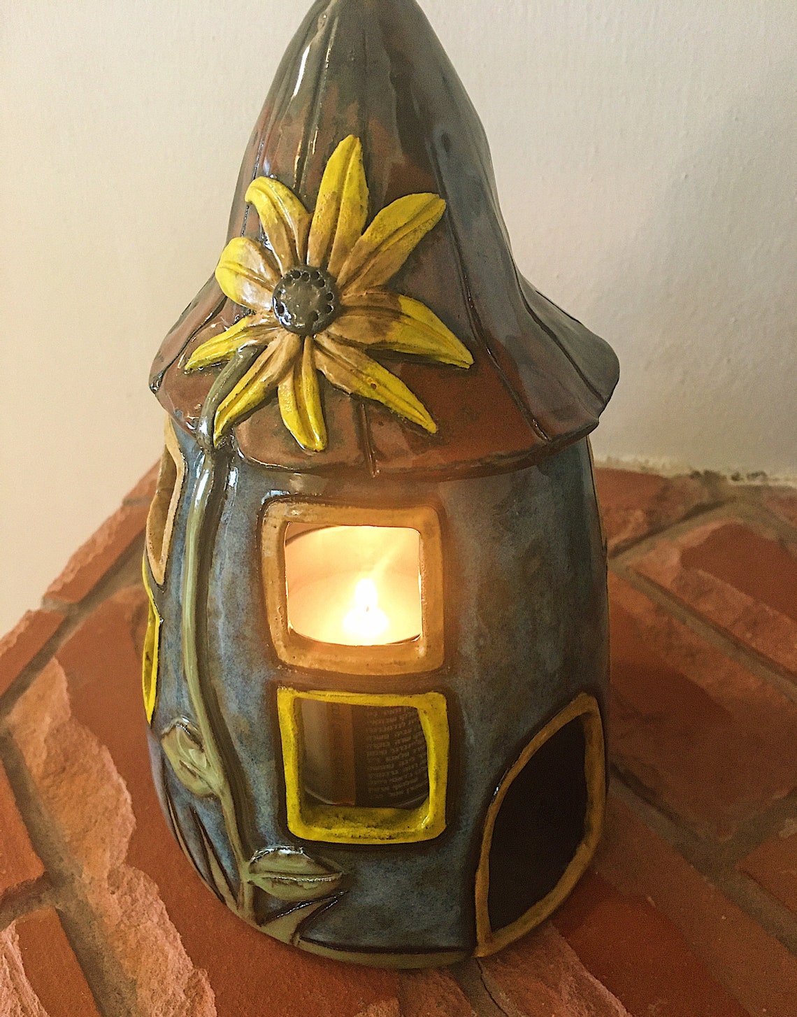 Rustic Ceramic House Candle Holder Ceramic and Pottery Home Etsy