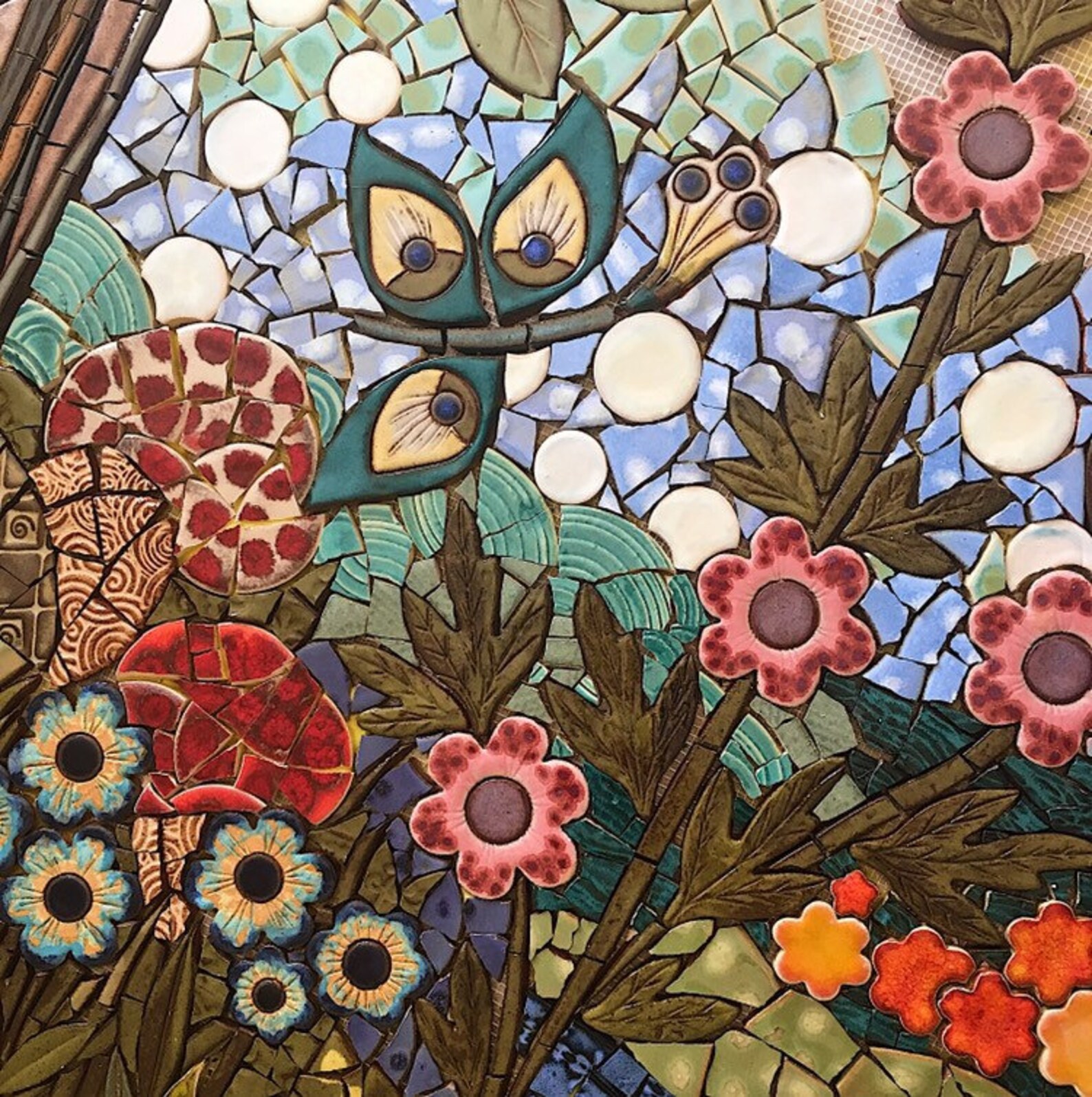 Colorful Ceramic Flowers Set for Mosaic and wall decoration Etsy