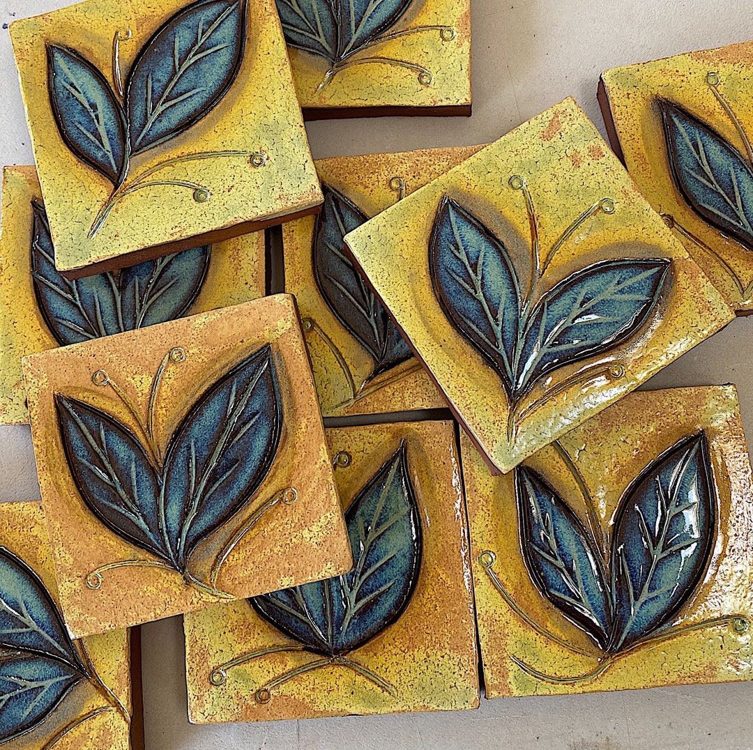 Handcrafted Ceramic Tiles 3x3 Inches, 1/4 Inch Thickness Perfect for