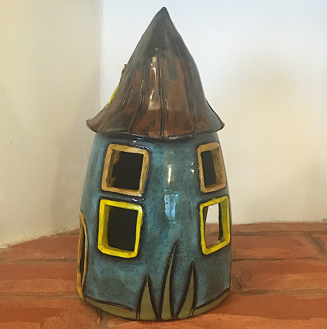 Rustic Ceramic House Candle Holder Ceramic and Pottery Home Etsy