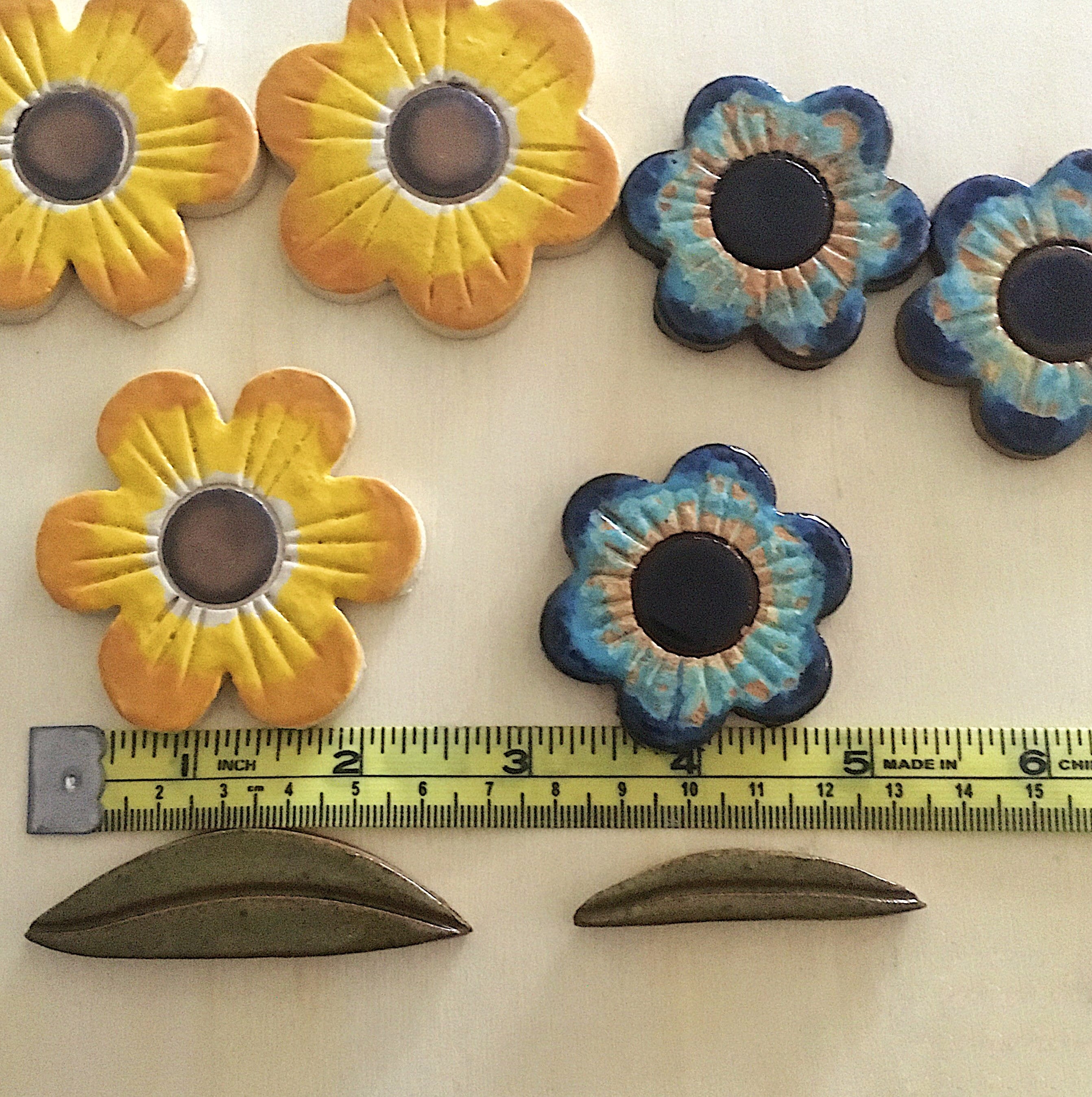 Ceramic Flowers Set for Mosaic and Wall Decoration Mosaic Etsy