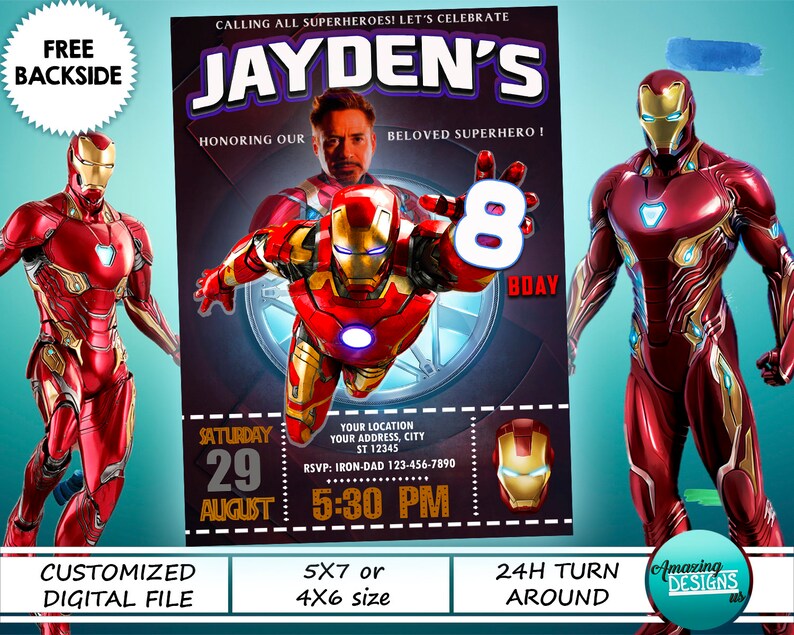 Iron Man Invitations Printable Free Iron Man Birthday
