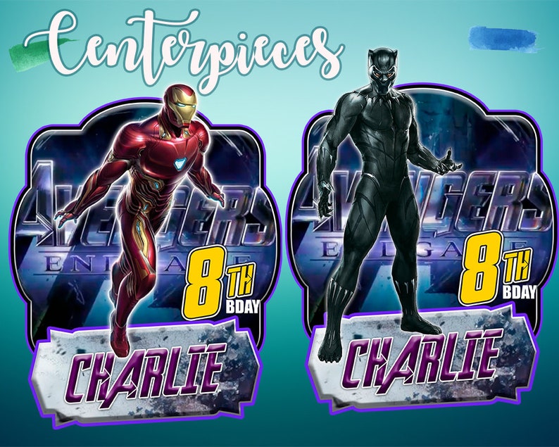 Avengers Endgame Centerpieces For Birthday Party Decoration 8 Etsy