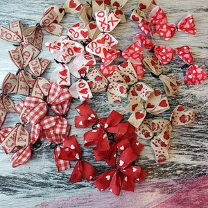 Valentines Day Dog Bows
