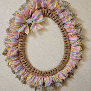 Easter Decor , Easter Wreath , Easter Egg Wreath , Easter Wreath Bow , Easter Wreath for Front Door