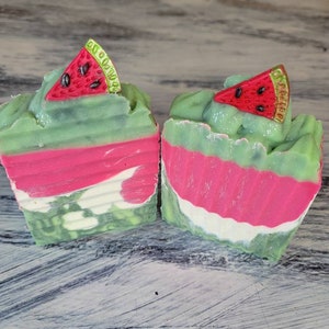 Watermelon Soap Vegan // Summer Soap // Homemade Vegan Soap