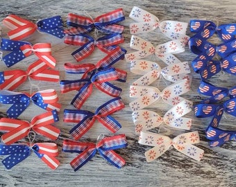 4th of July Dog Bows // 36 assorted dog bows // 4th of July Bows // Holiday Dog Bows // Independence Day Dog Bows // 4th of July // Dog Bow