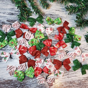Handmade Christmas Dog Bow Accessory