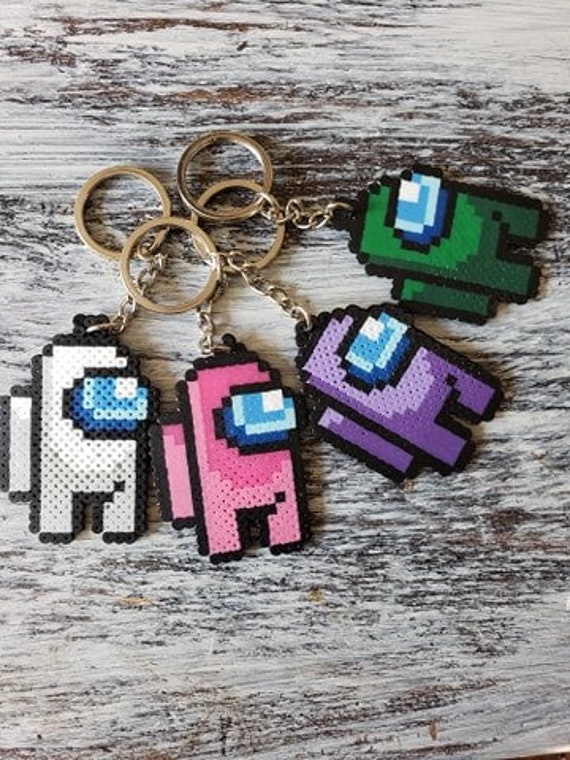 Among Us Perler Keychain Etsy Among Us Perler Keychain Etsy