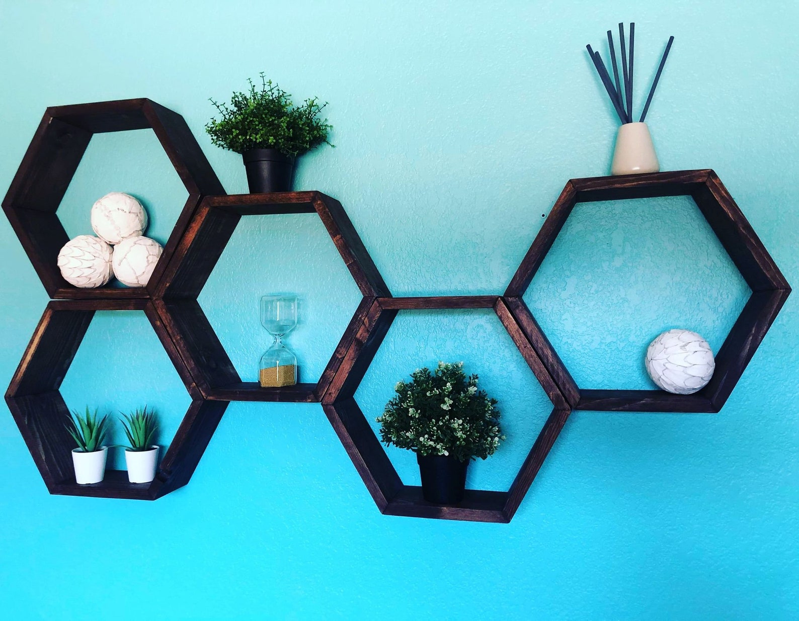 Dark Walnut Shelves Etsy